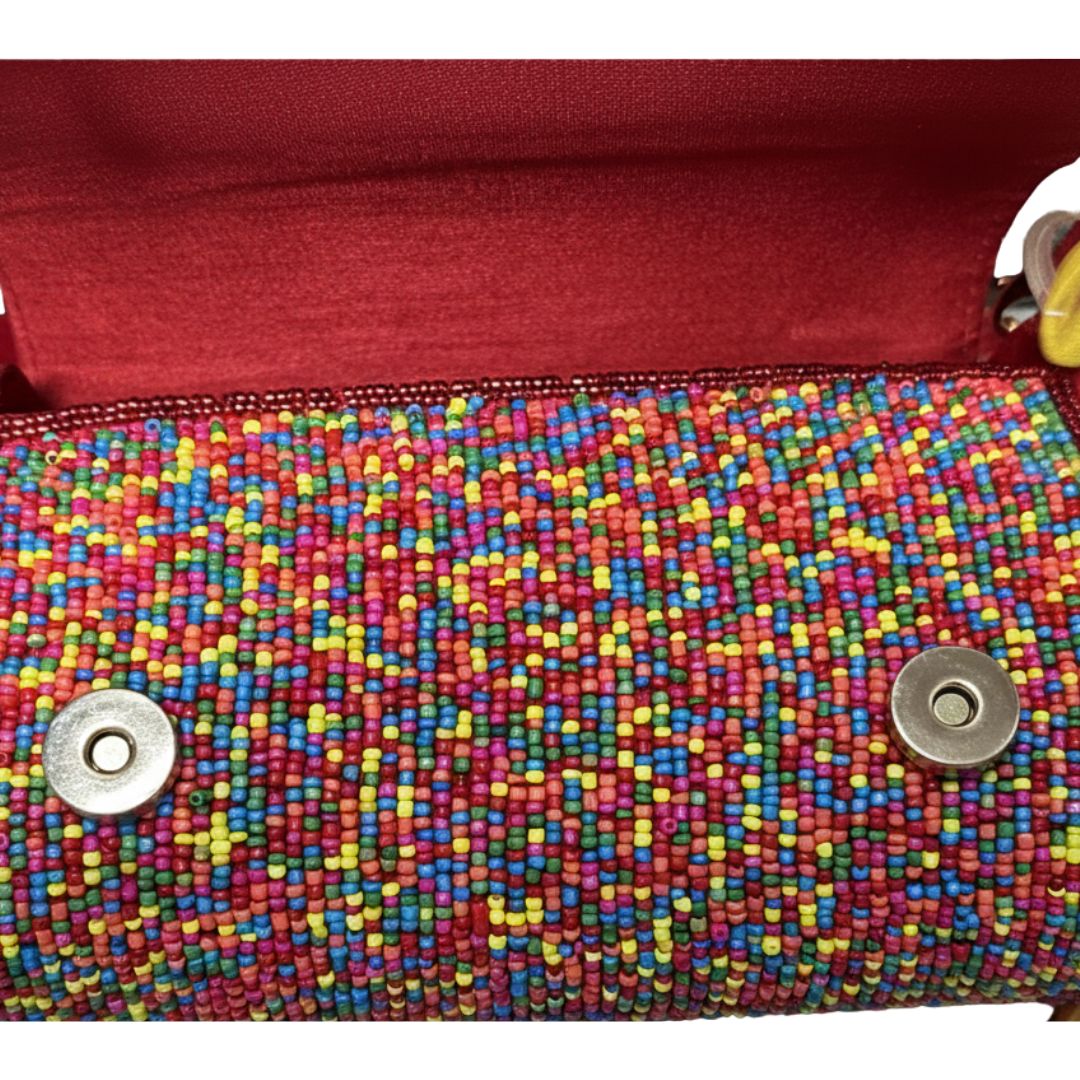 Handcrafted Floral Bridal Clutch
