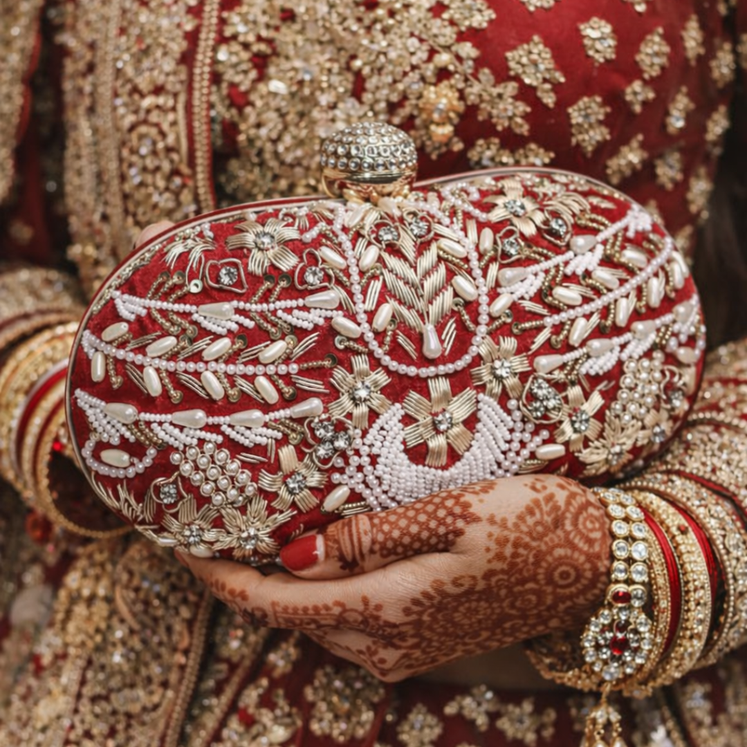 Begumzari Embroidered Bridal Clutch