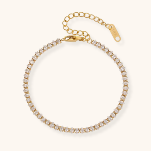 Emery Gold Plated Tennis Bracelet