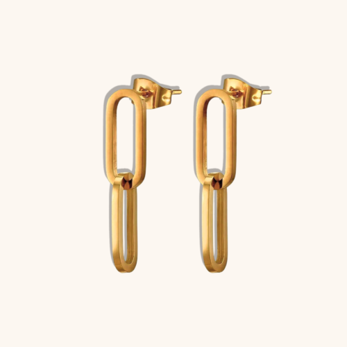 Gold Plated Paperclip Earrings