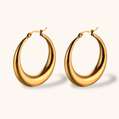 Gold Plated O Hoop Earrings