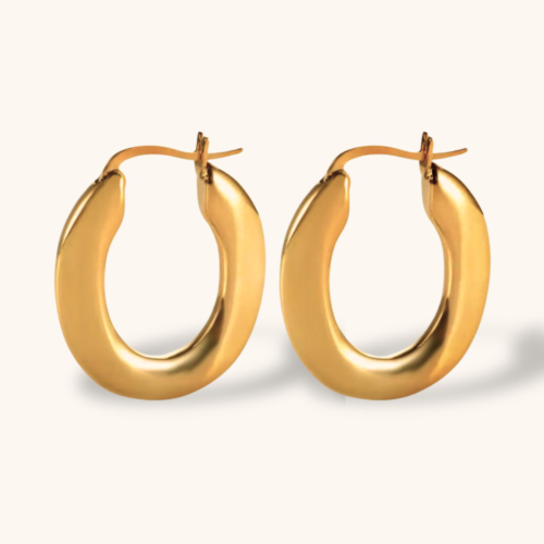 Gold Plated Reese Hoop Earring