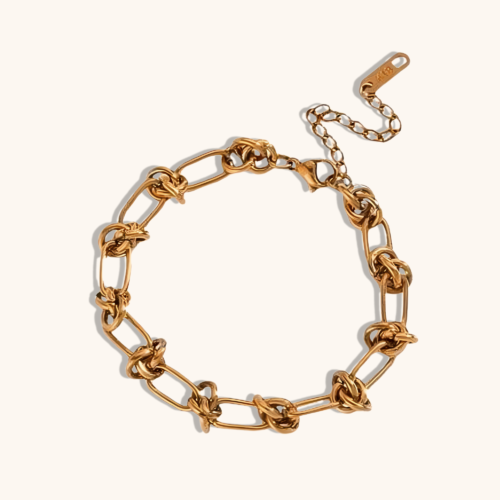 Gold Plated Barbed Wire Chain Bracelet