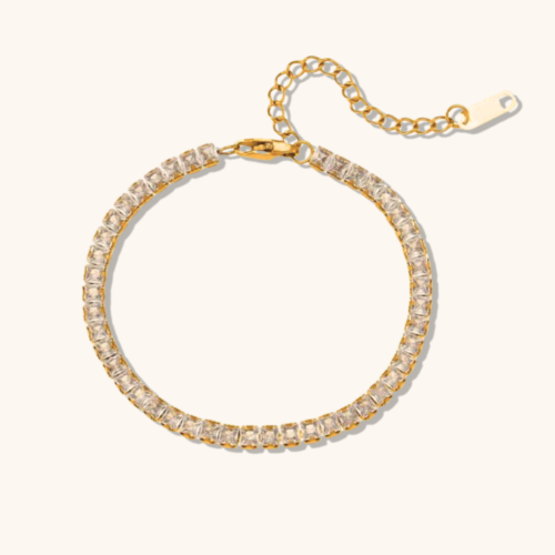 Gold Plated Evelyn Tennis Bracelet