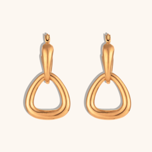Leah Dangle Drop 18K Gold Plated Earring