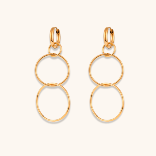 Aria Triple Drop 18K Gold Plated Earring