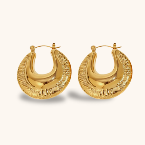 Aurora 18K Gold Plated Hoop Earring