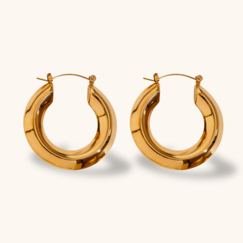 Eliana 18K Gold Plated Hoop Earring
