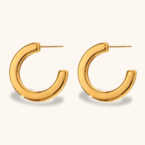 Emilia 18K Gold Plated Hoop Earring