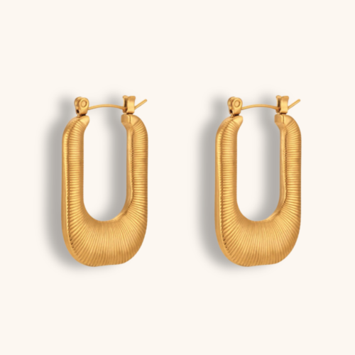 Sophie 18K Gold Plated Square Hoop Earring