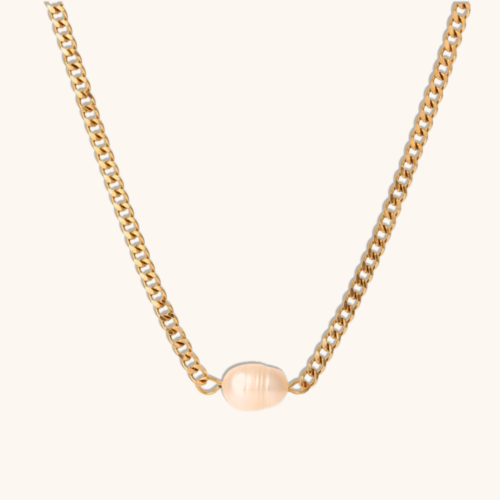 Athena 18K Gold Plated Pearl Pendant Chain