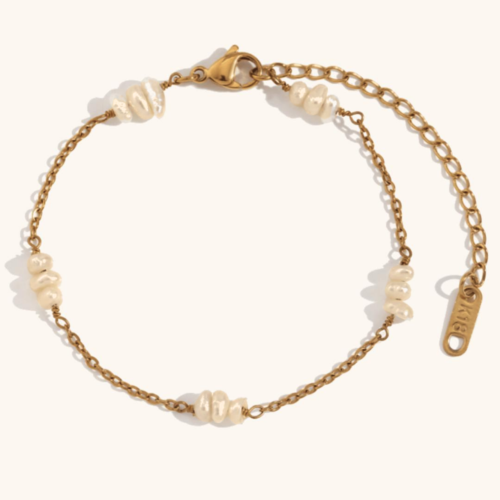 Sienna 18K Gold Plated Pearl Bracelet