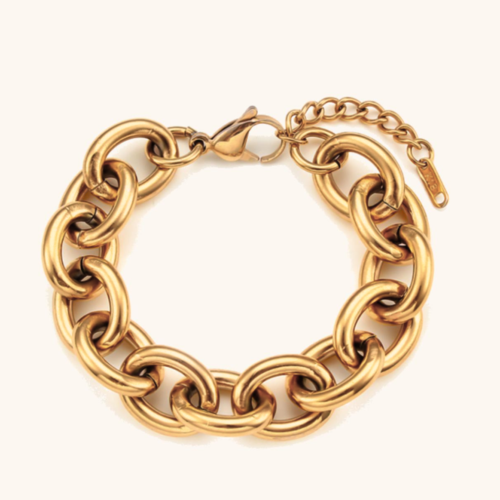 Vivian 18K Gold Plated Cuban Chain Bracelet