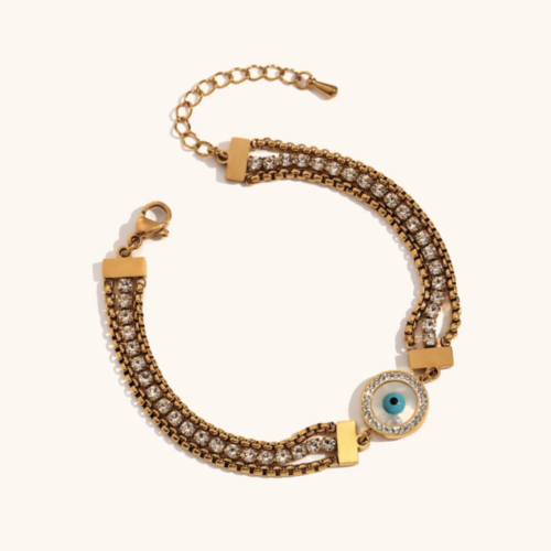 Valeria 18K Gold Plated Evil Eye Bracelet