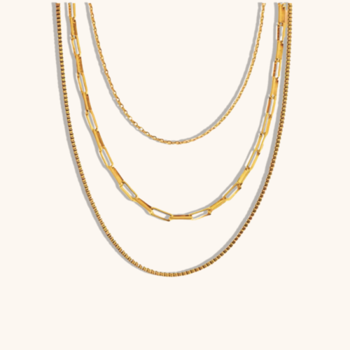 Yara 18k Gold Plated Triple Layer Chain