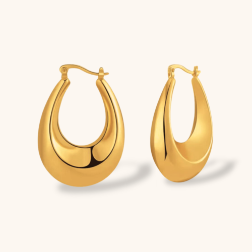 Leanna 18K Gold Plated Hoop Earring