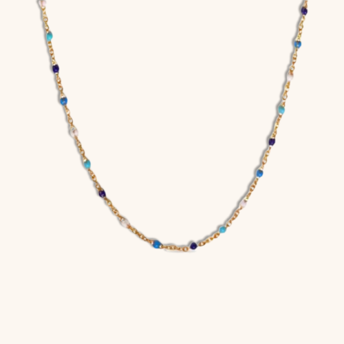 Anlyn 18K Gold Plated Blue Necklace