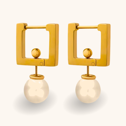Agatha 18K Gold Plated Pearl Drop Earring