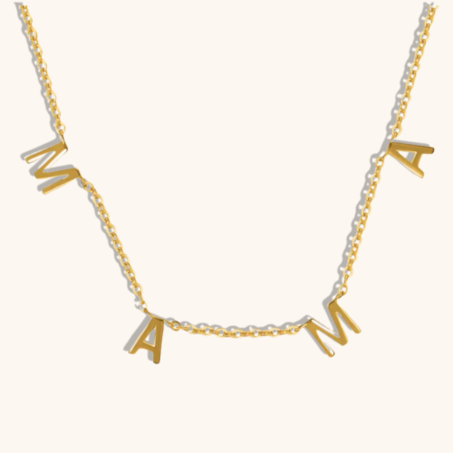 Gold Plated Precious MAMA Pendant