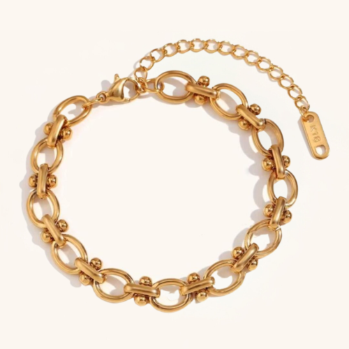 Athena Gold Plated Link Bracelet