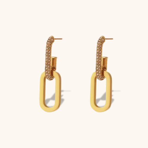 Link Drop 18K Gold Plated Earring
