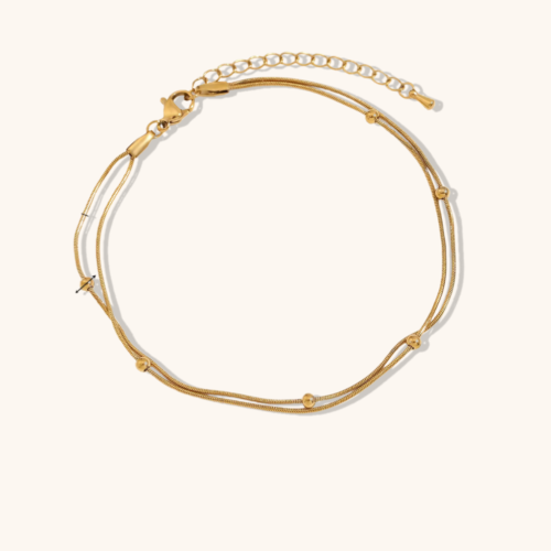 Kaylin 18K Gold-Plated Double Layer Bracelet