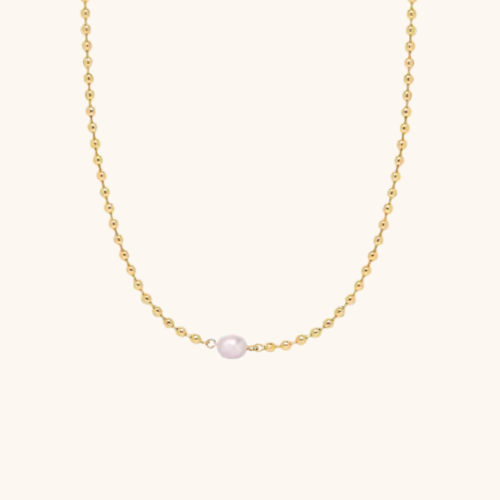 Ziana Gold Plated Single Pearl Choker