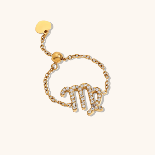 Virgo 18K Gold-Plated Zodiac Ring