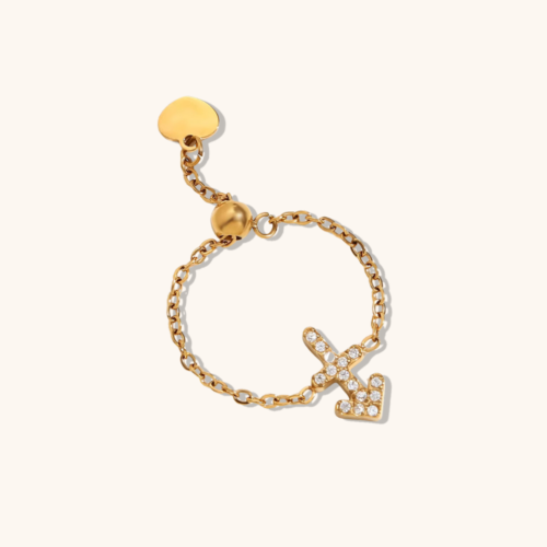 Sagittarius 18K Gold-Plated Zodiac Ring